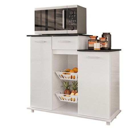 Armário de Cozinha Multiuso Bianca 2 Portas Branco - Nicioli