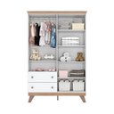 Ver imagem 3 de Guarda-roupa Infantil 4 Portas 2 Gavetas Confete Henn - Branco/jequitibá Hp