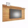 Rack com Painel para Tvs de até 75 Polegadas Loren 2 Gavetas e 2 Prateleiras Mel - 2