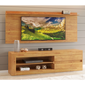 Rack com Painel para Tvs de até 75 Polegadas Loren 2 Gavetas e 2 Prateleiras Mel - 1