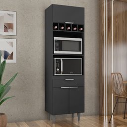 Paneleiro de Cozinha Torre Quente Pérola M24 Preto - Mpozenato - 2