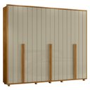Ver imagem 1 de Guarda Roupa Casal Volpi Ripado 6 Portas Cumaru/opala - Madetec