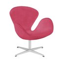 Ver imagem 1 de Poltrona Swan Suede Rosa Base Alumínio Giratória