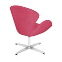 Ver imagem 3 de Poltrona Swan Suede Rosa Base Alumínio Giratória