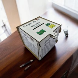 Cofre Desafio 30 Mil Guardar Junte Dinheiro Woodbox Branco - 3