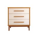 Ver imagem 3 de Comoda para Quarto Charlotte 3 Gavetas Nature e Off White para Dormitorio