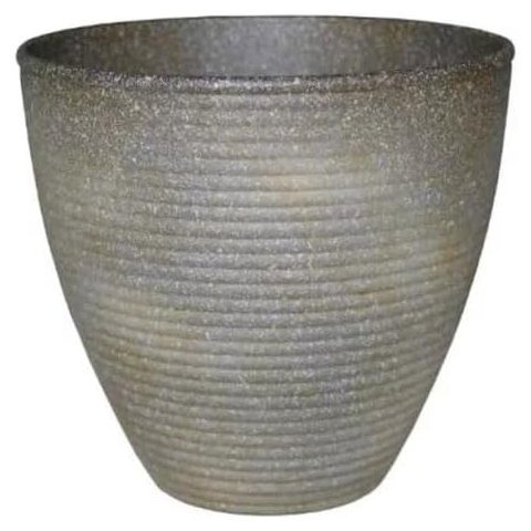 Vaso de Planta Grande Decorativo para Sala Auto Brilho 47cm (liso/cinza-escuro)