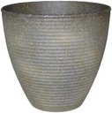 Ver imagem 1 de Vaso de Planta Grande Decorativo para Sala Auto Brilho 47cm (liso/cinza-escuro)