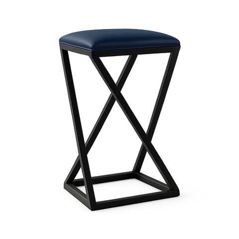 Banqueta Banco 50 cm Balcão Moderno Cozinha Bancada Couro Sintético