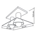 Ver imagem 3 de Luminária de Teto Plafon de Sobrepor Cobre p/ 02 Lâmpadas E27 Vidro Startec