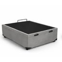 Ver imagem 1 de Cama Box Baú Casal Suede (138x188) Reforçada - Cinza