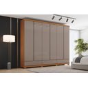 Ver imagem 1 de Guarda-roupa Casal Imperial 6 Portas 9 Gavetas 100% Mdf Cinamomo/avelã - Henn