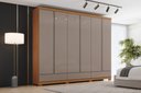 Ver imagem 1 de Guarda-roupa Casal Imperial 6 Portas 9 Gavetas 100% Mdf Cinamomo/avelã - Henn