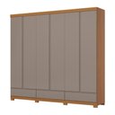 Ver imagem 3 de Guarda-roupa Casal Imperial 6 Portas 9 Gavetas 100% Mdf Cinamomo/avelã - Henn
