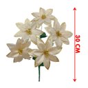 Ver imagem 4 de Buquê 5 Galhos Dourado Metalizados Natalino 30cm Kit 12pçs