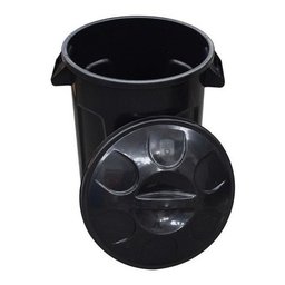 Balde 60 Litros Com Tampa Cores:Preto - 7