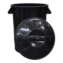 Balde 60 Litros Com Tampa Cores:Preto - 8