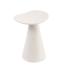 Ver imagem 2 de Mesa Lateral Orgânica Laqueado Branco 51 Cm Linn Design Decor