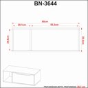 Ver imagem 5 de Gabinete para Banheiro 80cm 1 Porta Tecno Mobili Bn3644 Marrom Branco
