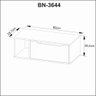 Gabinete para Banheiro 80cm 1 Porta Tecno Mobili Bn3644 Marrom Branco - 3