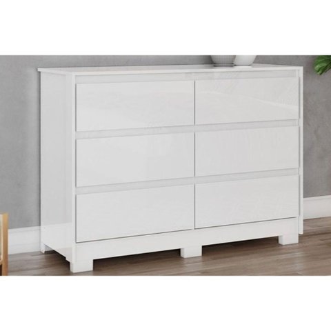 Cômoda Casal Ravenna 6 Gavetas Branco Henn
