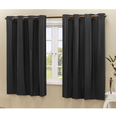 Cortina Daily Varão 2m Blackout PVC 2,80MX1,80m Sala Quarto Preto