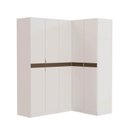 Ver imagem 3 de Guarda Roupa Planejado de Canto Reto 5 Portas Corino 3 Peças Hera CabeCasa MadeiraOriginals Cream