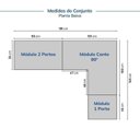 Ver imagem 6 de Guarda Roupa Planejado de Canto Reto 5 Portas Corino 3 Peças Hera CabeCasa MadeiraOriginals Cream