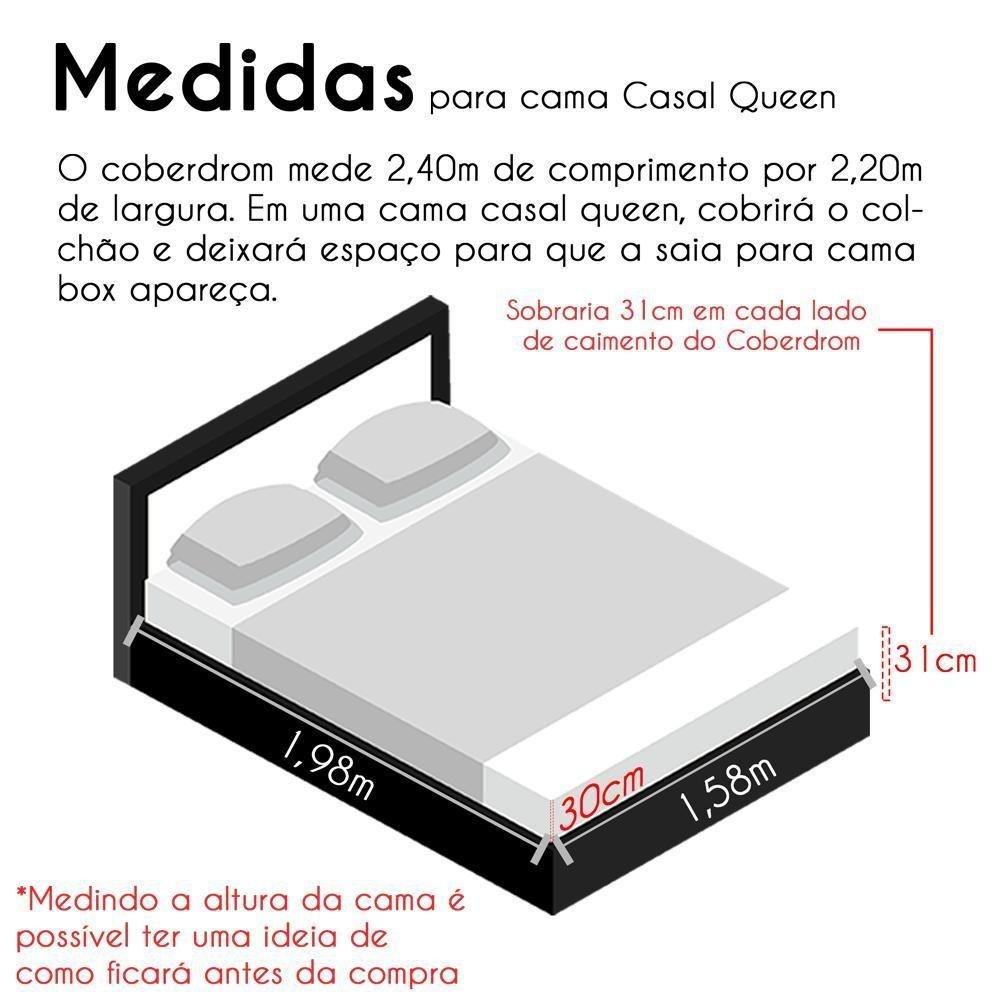 Coberdrom Casal Queen 2,20m X 2,40m Manta Microfibra e Sherpa Lã Pele de Carneiro Fuji - Avelã - 6