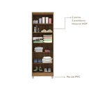 Ver imagem 3 de Armário Multiuso com Chaves Napole Mirarack- Canela Off White