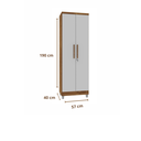 Ver imagem 4 de Armário Multiuso com Chaves Napole Mirarack- Canela Off White