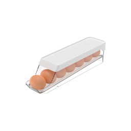 Porta Ovos Organizador Roll Branco para 7 Unidades Clear Fresh - 3