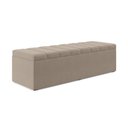 Ver imagem 3 de Calçadeira Baú Navi 140 para Cama de Casal Z-006 Sued Capuccino Aradecor