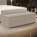 Ver imagem 1 de Calçadeira Baú Navi 140 para Cama de Casal Z-006 Sued Capuccino Aradecor