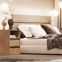 Ver imagem 2 de Cabeceira Casal 100% MDF Select Belmax Carvalho