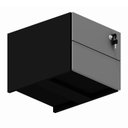 Ver imagem 4 de Gaveteiro Suspenso 33cm x 40cm 2 Gavetas com Chave para Mesa Escrivaninha de Escritório Corporate Cinza/Sagrado/Preto