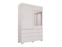 Ver imagem 1 de Guarda Roupa New Star 2 Portas 6 Gavetas com Espelho Salleto Branco