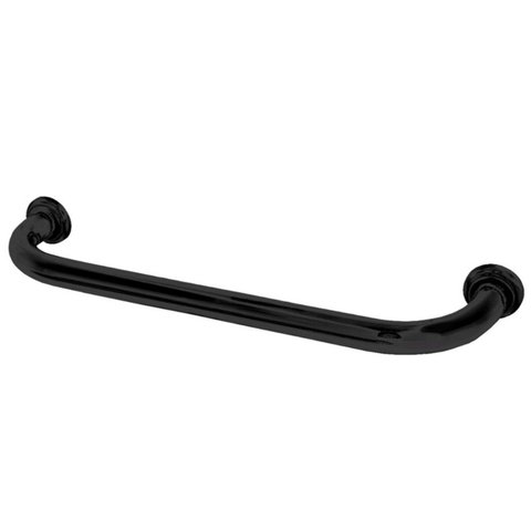 Barra de Apoio Aluminio Preto 40 Cm - Nbr9050 -2540