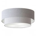 Ver imagem 3 de Plafon Duplo Cilíndrico Vivare Md-3064 Cúpula em Tecido 70x60cm - Bivolt Rustico-cinza 127/220v