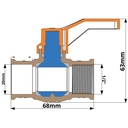 Ver imagem 3 de Registro de Esfera Rosca e Liso com Alavanca Pvc Bitola 20mm X 1/2'' Cor Azul Irriga Durín