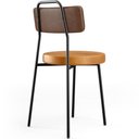 Ver mais imagens de Kit 02 Cadeiras Decorativas Estofada Para Sala Jantar Barcelona L02 Couríssimo Marrom Whisky - Lyam
