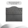 Cabeceira Cama Casal Botões Provençal Cinza Suede com Pés 120cm Altura Rbl - 3