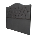 Ver imagem 1 de Cabeceira Cama Casal Botões Provençal Cinza Suede com Pés 120cm Altura Rbl