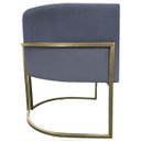 Ver imagem 6 de Poltrona Decorativa para Sala Recepção Luna Suede Base Ferro Champagne