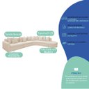 Ver imagem 4 de Kit Sofá Modular 5 Lugares 390cm Moderno Curvo Orgânico Bellarco Bouclé