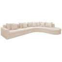 Ver imagem 2 de Kit Sofá Modular 5 Lugares 390cm Moderno Curvo Orgânico Bellarco Bouclé