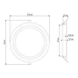 Plafon Red.Slim Embutir 18W 6500K - 1 Plafon Red.Slim Embutir 18W 6500K - 1