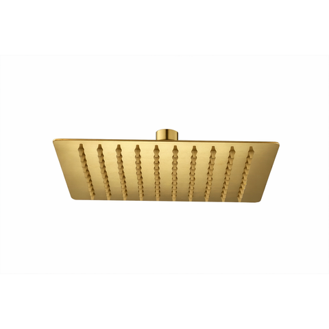 Ducha Chuveiro Quadrada 20x20 Slim Ultra Fina Dourado Fosco Metal Premium Luxo