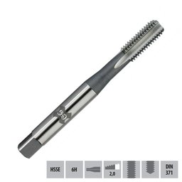 Macho para Máquina Hsse M2,2 X 0,45 Mt 250/3 - Din 371 - Osg - 1 Macho para Máquina Hsse M2,2 X 0,45 Mt 250/3 - Din 371 - Osg - 1