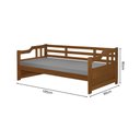 Ver imagem 4 de Cama Zurique com Colchão Mona Solteiro Madeira Maciça com Acabamento Premium Castanho